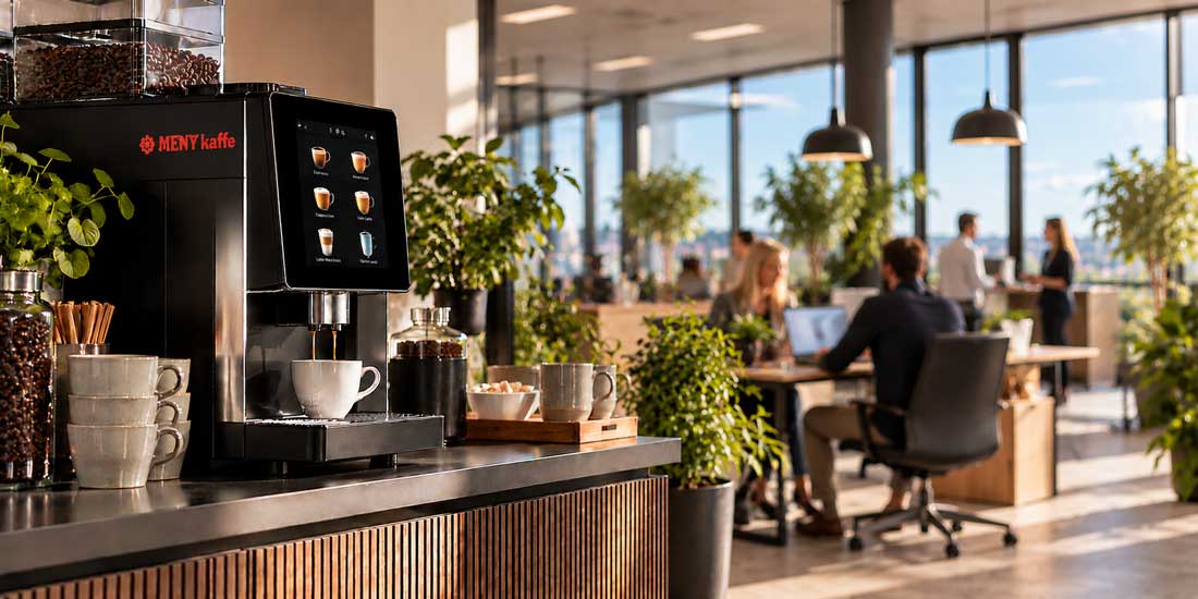 Leje af kaffemaskine til kontor med serviceaftale