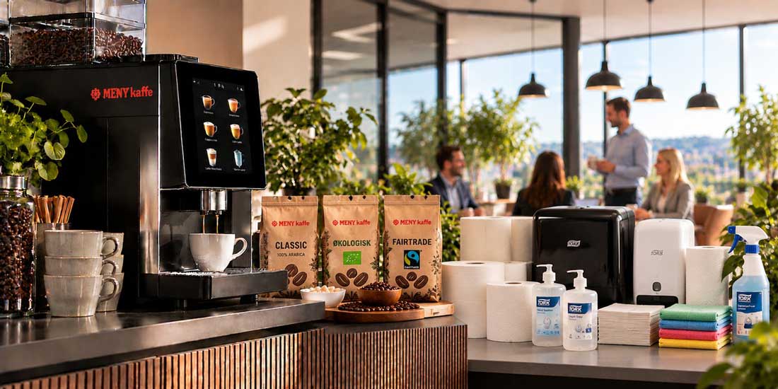 Totalleverandør af kaffe, rengøring og hygiejneartikler til kontor Totalleverandør af kaffe, rengøring og hygiejneartikler til kontor