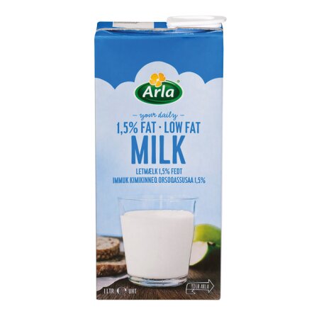 Mælk Arla Let 1,5% UHT 12x1 ltr