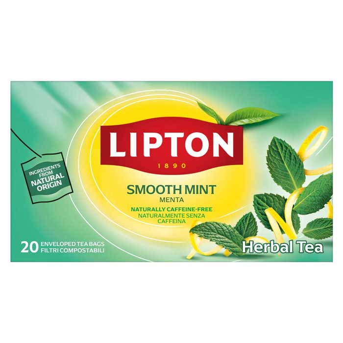 Lipton smooth mint herbal te 20 breve
