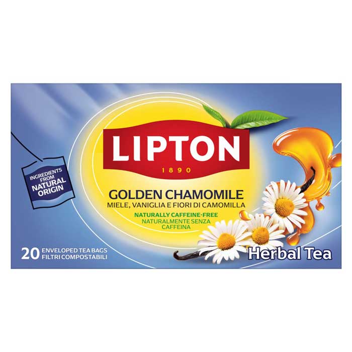 Lipton golden chamomile herbal te 20 breve