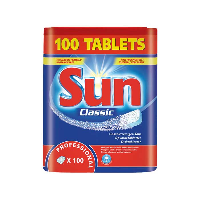 Maskinopvasketabs Sun Proff. 100 stk
